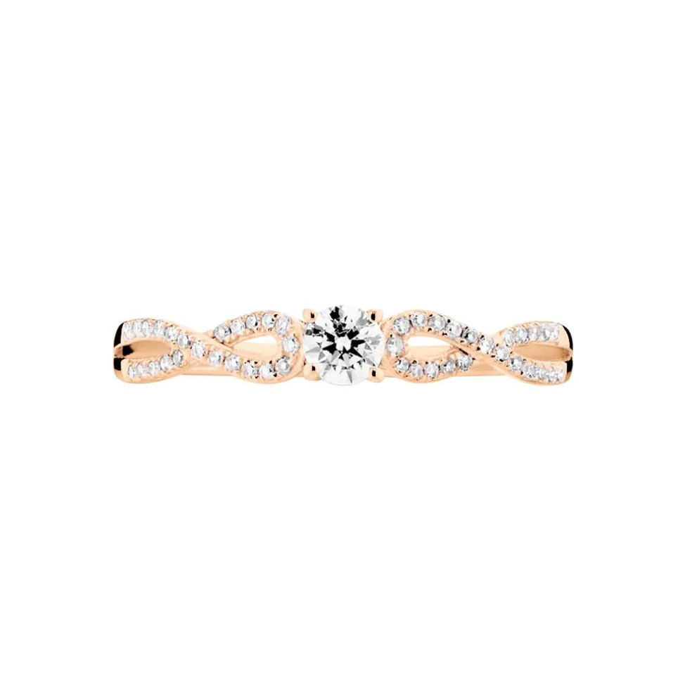 Bague Solitaire Livia Or Rose Diamant