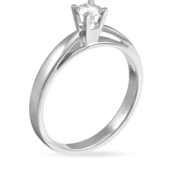 Bague Solitaire Loren Or Blanc Diamant