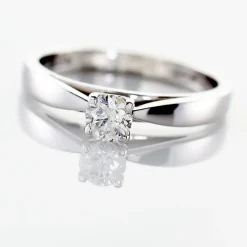 Bague Solitaire Loren Or Blanc Diamant
