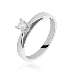 Bague Solitaire Loren Or Blanc Diamant