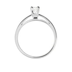 Bague Solitaire Loren Or Blanc Diamant