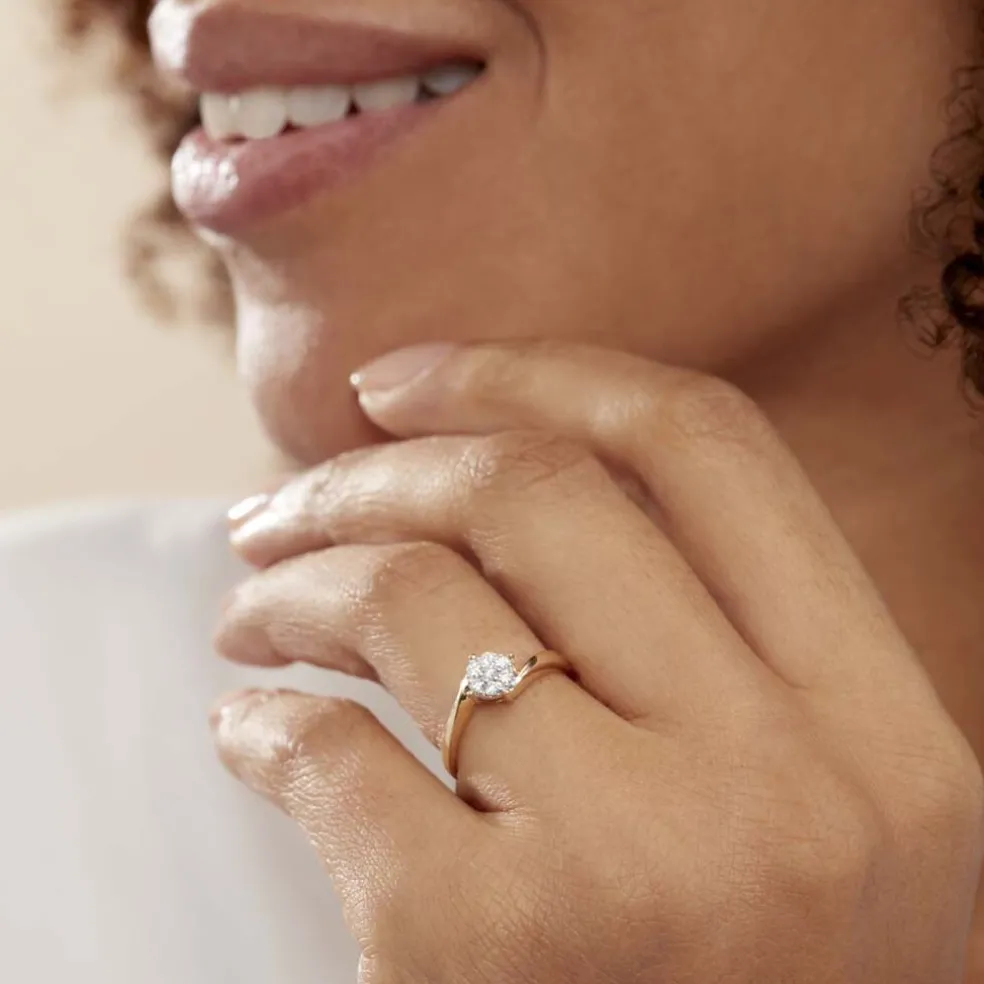 Bague Solitaire Lysia Or Jaune Diamant