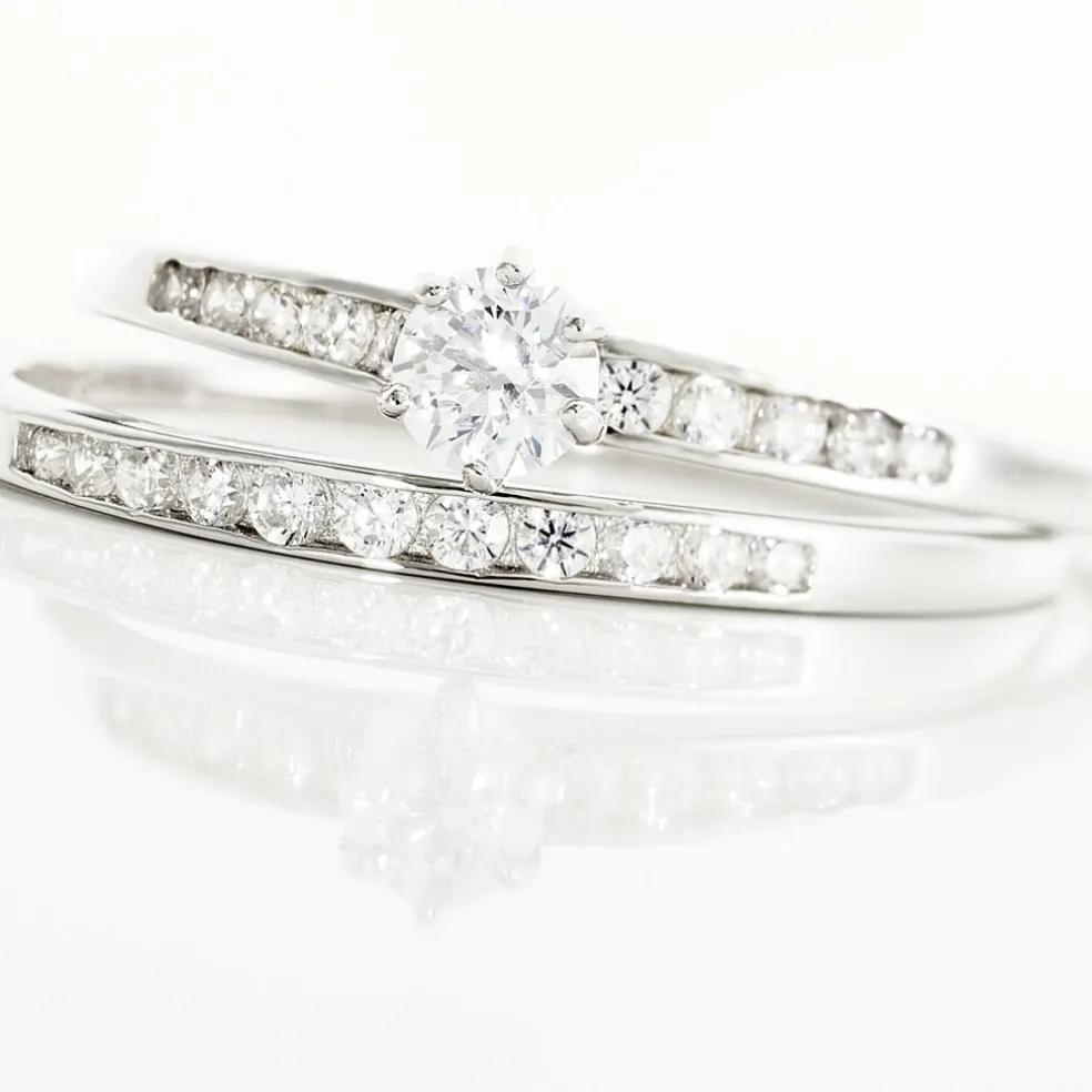 Bague Solitaire Maella Argent Blanc Oxyde De Zirconium