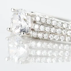 Bague Solitaire Maelline Argent Blanc Oxyde De Zirconium