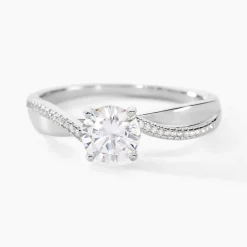 Bague Solitaire Maellyne Argent Blanc Oxyde De Zirconium