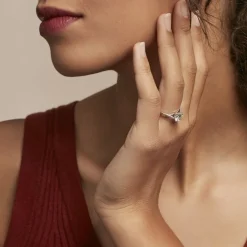 Bague Solitaire Maellyne Argent Blanc Oxyde De Zirconium