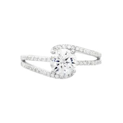 Bague Solitaire Maggy Argent Blanc Oxyde De Zirconium