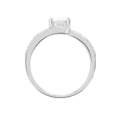 Bague Solitaire Maggy Argent Blanc Oxyde De Zirconium