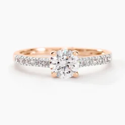 Bague Solitaire Manon Or Rose Oxyde De Zirconium