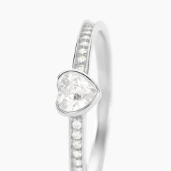 Bague Solitaire Mathylda Argent Blanc Oxyde De Zirconium