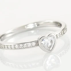 Bague Solitaire Mathylda Argent Blanc Oxyde De Zirconium