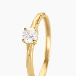 Bague Solitaire Maylis Or Jaune Oxyde De Zirconium
