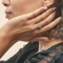 Bague Solitaire Messine Or Jaune Oxyde De Zirconium