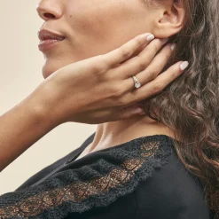 Bague Solitaire Messine Or Jaune Oxyde De Zirconium