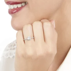 Bague Solitaire Meylia Or Blanc Diamant
