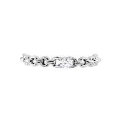 Bague Solitaire Moccus Argent Blanc Oxyde De Zirconium