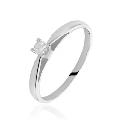 Bague Solitaire Morrigane Or Blanc Diamant