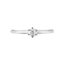 Bague Solitaire Natalia Or Blanc Diamant