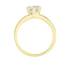 Bague Solitaire Natalia Or Jaune Diamant Synthetique