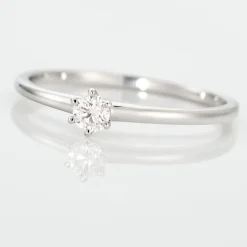 Bague Solitaire Natalia Or Blanc Diamant