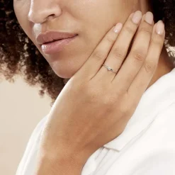 Bague Solitaire Natalia Or Blanc Diamant