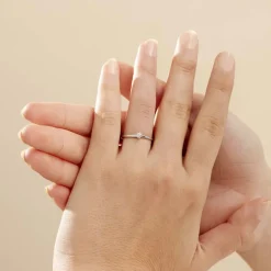 Bague Solitaire Natalia Or Blanc Diamant