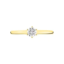 Bague Solitaire Natalia Or Jaune Diamant