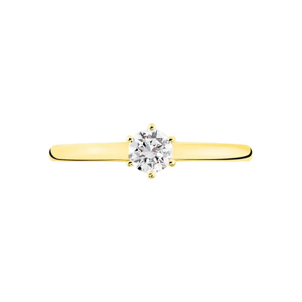 Bague Solitaire Natalia Or Jaune Diamant
