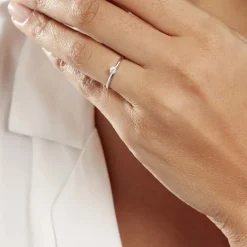 Bague Solitaire Natalia Or Blanc Diamant