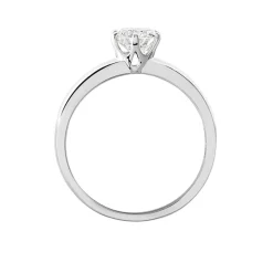 Bague Solitaire Natalia Or Blanc Diamant Synthetique