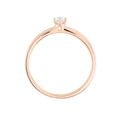 Bague Solitaire Natalia Or Rose Diamant