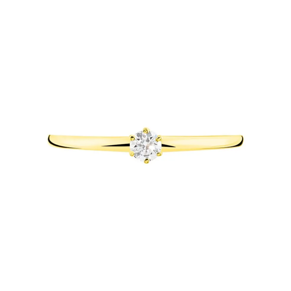 Bague Solitaire Natalia Or Jaune Diamant