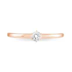 Bague Solitaire Natalia Or Rose Diamant