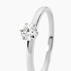 Bague Solitaire Natalia Pl Platine Blanc Diamant
