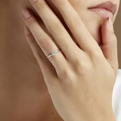 Bague Solitaire Natalia Pl Platine Blanc Diamant