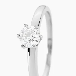 Bague Solitaire Natalia Pl Platine Blanc Diamant