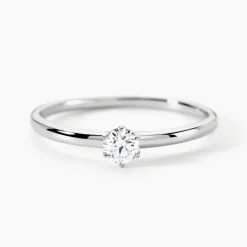 Bague Solitaire Natalia Pl Platine Blanc Diamant