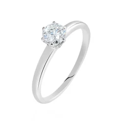 Bague Solitaire Natalia Pl Platine Blanc Diamant