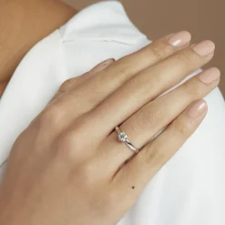 Bague Solitaire Natalia Pl Platine Blanc Diamant