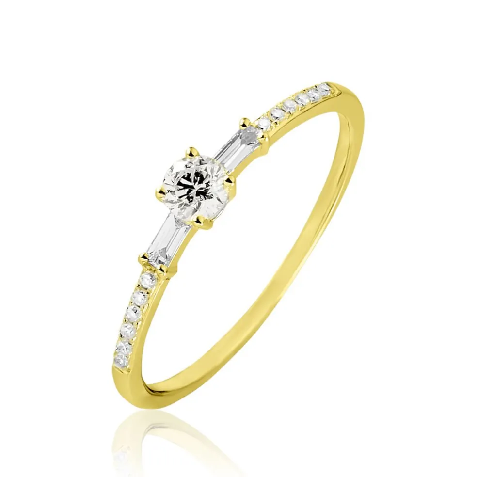 Bague Solitaire Nina Or Jaune Diamant