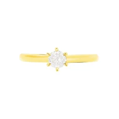 Bague Solitaire Niva Or Jaune Diamant