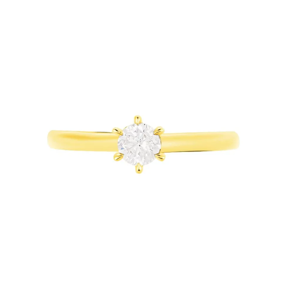 Bague Solitaire Niva Or Jaune Diamant