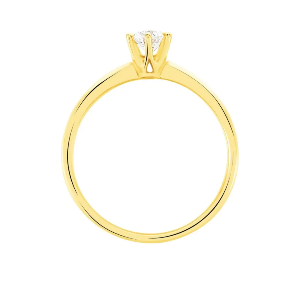 Bague Solitaire Niva Or Jaune Diamant