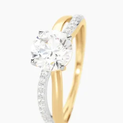 Bague Solitaire Ofelie Or Jaune Oxyde De Zirconium