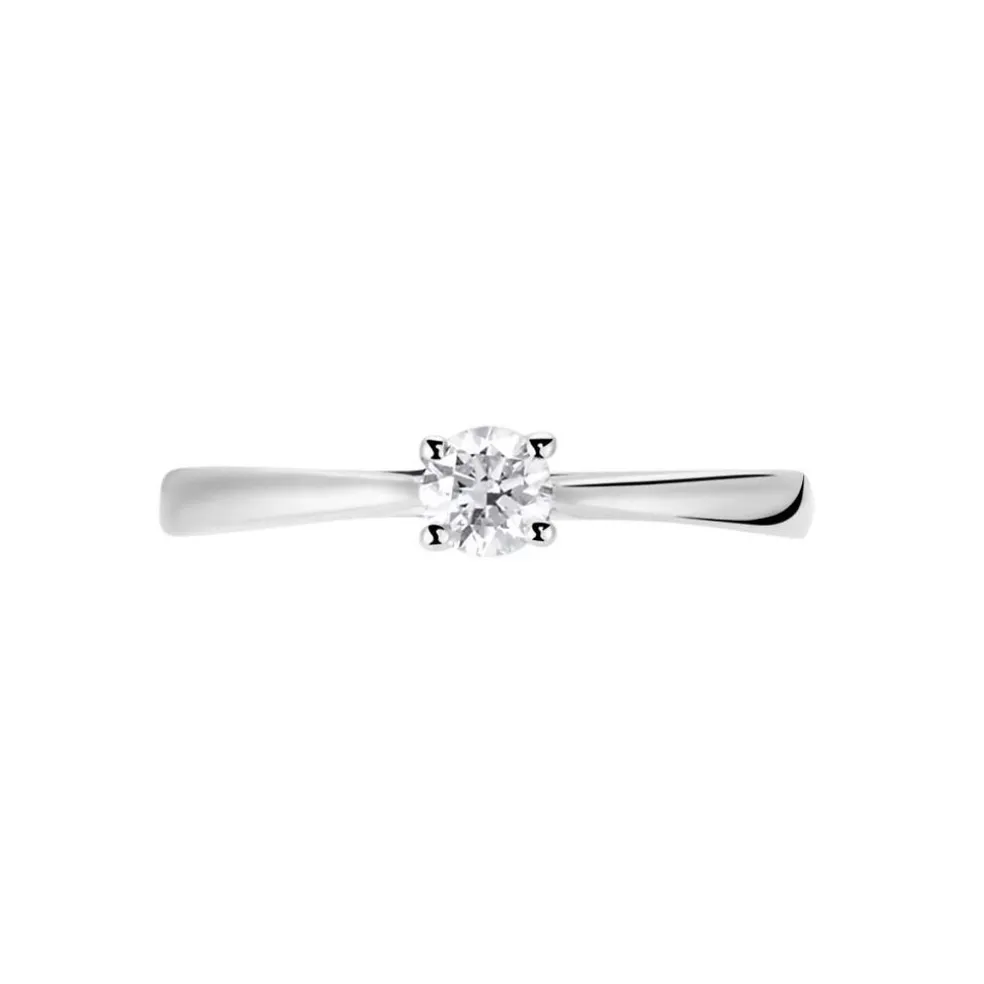 Bague Solitaire Or Blanc Aphrodite Diamant