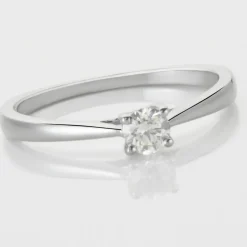Bague Solitaire Or Blanc Aphrodite Diamant
