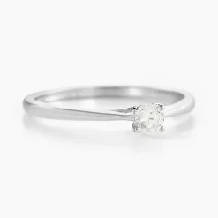 Bague Solitaire Or Blanc Aphrodite Diamant