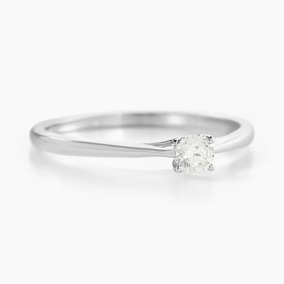 Bague Solitaire Or Blanc Aphrodite Diamant