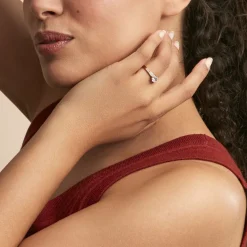 Bague Solitaire Or Jaune Oxyde De Zirconium