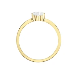 Bague Solitaire Or Jaune Idelle Oxyde De Zirconium